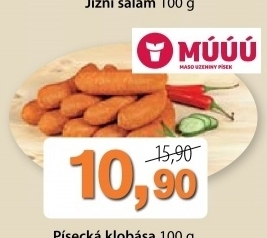 Klobasa pisecka maso uzeniny pisek