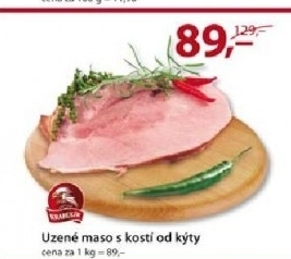 Maso uzene od kyty s kosti krahulik