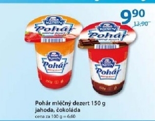 Dezert mlecny pohar kunin