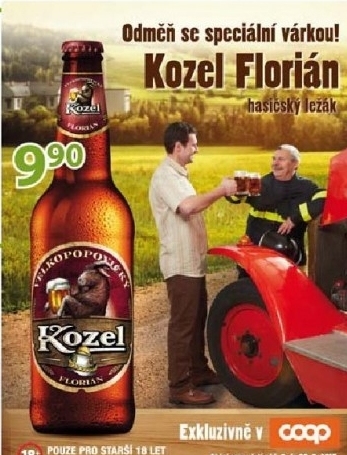 Pivo polotmavy lezak florian velkopopovicky kozel