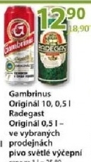 Pivo svetle vycepni original 10 gambrinus