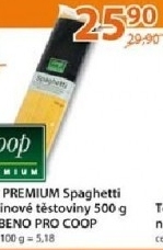 Testoviny semolinove coop premium