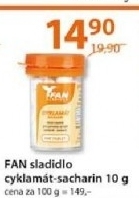Sladidlo cyklamat sacharin fan