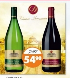 Vino bile cuvee diana moravia