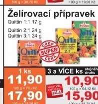 Cukr zelirovaci quittin haas