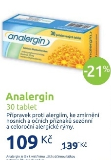 Tablety proti alergii analergin