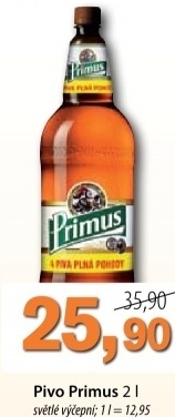 Pivo svetle vycepni 10 primus