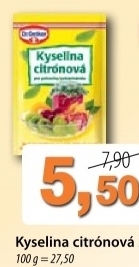 Kyselina citronova dr oetker