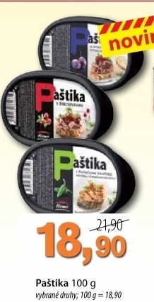 Pastika ochucena hame
