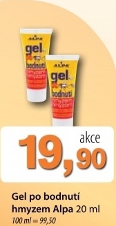 Gel po bodnuti hmyzem alpa