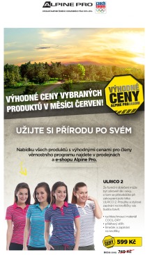 akční leták ALPINE PRO 1.6.2015-30.6.2015