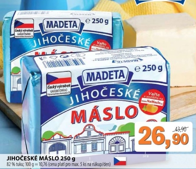 Maslo jihoceske madeta
