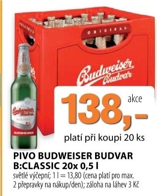 Pivo svetle vycepni b classic budejovicky budvar