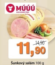 Salam sunkovy maso uzeniny pisek