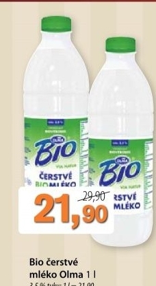 Mleko cerstve bio olma