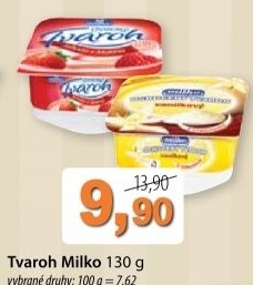 Dezert tvarohovy ochuceny milko