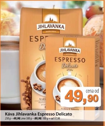 Kava mleta espresso jihlavanka