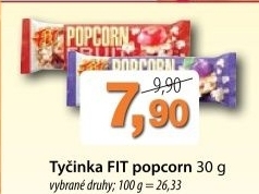 Tycinka musli popcorn fruit fit