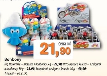 Bonbony hracka motorka big motorbike