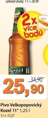 Pivo svetly lezak 11 medium velkopopovicky kozel