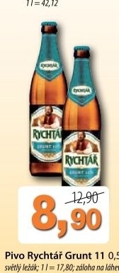 Pivo svetly lezak 11 grunt rychtar
