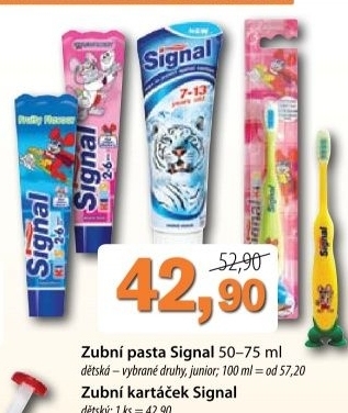Pasta na zuby detska signal