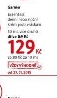 Krem pletovy denni proti vraskam essentials garnier
