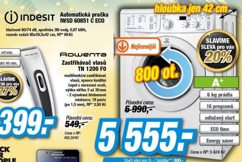 úzká pračka indesit iwsd 60851 c eco