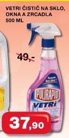 Cistic na sklo a zrcadla vetri pulirapid