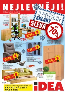 akční leták IDEA nábytek 15.6.2015-30.6.2015