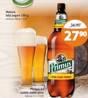 Pivo svetle vycepni 10 primus