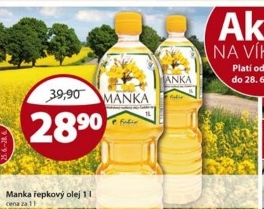 Olej repkovy manka