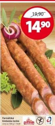 Klobasa farmarska tenka vahala