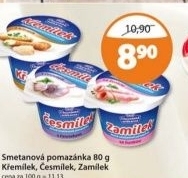 Pomazanka smetanova kremilek chocenska mlekarna