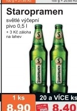 Pivo svetle vycepni 10 staropramen