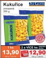 Kukurice mrazena dle gusta