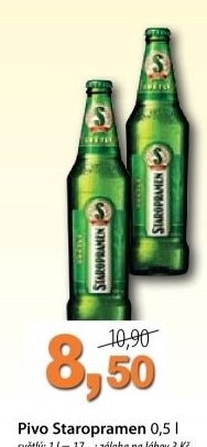 Pivo svetle vycepni 10 staropramen