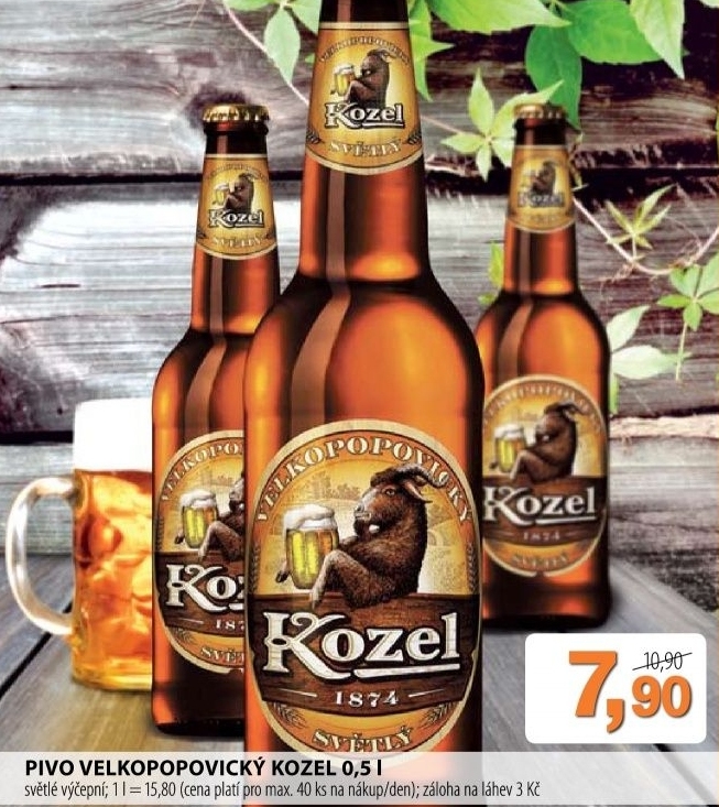 Pivo svetle vycepni 10 velkopopovicky kozel