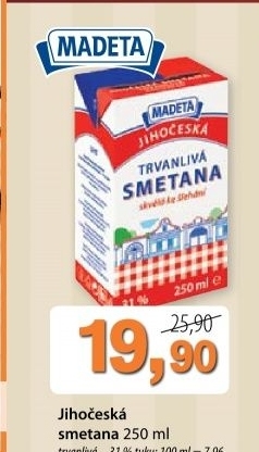 Smetana ke slehani trvanliva jihoceska madeta 31