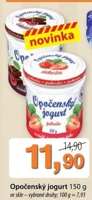 Jogurt ochuceny opocensky bohemilk