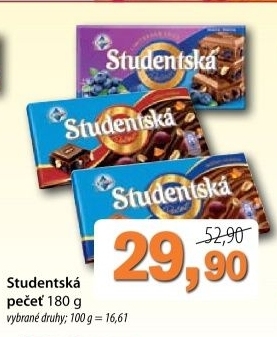 Cokolada studentska pecet orion