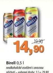 Pivo nealkoholicke ochucene birell