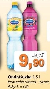 Voda ochucena ondrasovka