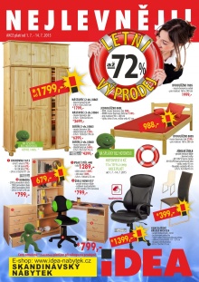 akční leták IDEA nábytek 1.7.2015-14.7.2015