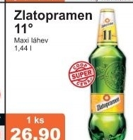 Pivo svetly lezak 11 zlatopramen