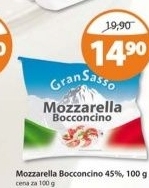 Syr mozzarella bocconcino 45 gran sasso