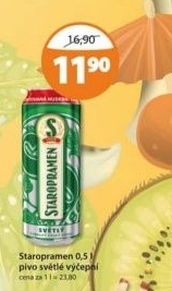 Pivo svetle vycepni 10 staropramen