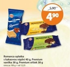 Oplatky romanca sedita
