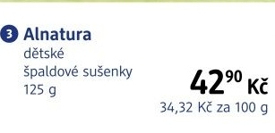 Susenky detske spaldove alnatura