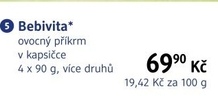 Prikrm ovocne pyre kinder spass bebivita